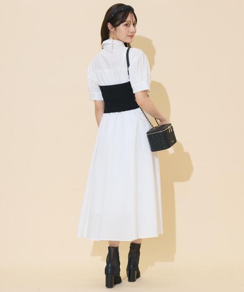 WILLSELECTION(ウィルセレクション)の「ビスチェレイヤードタックシャツワンピース(ワンピース・レディース・オフホワイト/アイボリー/ピンク・FREE)」の5枚目の写真