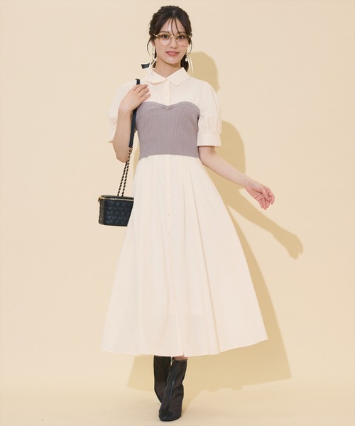 WILLSELECTION(ウィルセレクション)の「ビスチェレイヤードタックシャツワンピース(ワンピース・レディース・オフホワイト/アイボリー/ピンク・FREE)」の22枚目の写真