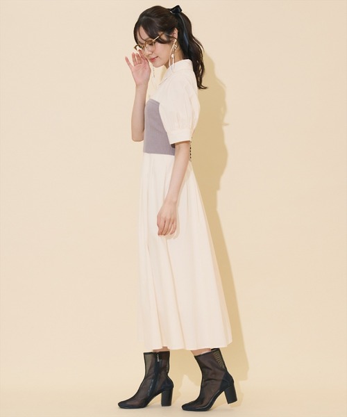 WILLSELECTION(ウィルセレクション)の「ビスチェレイヤードタックシャツワンピース(ワンピース・レディース・オフホワイト/アイボリー/ピンク・FREE)」の21枚目の写真