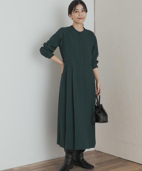 新品・タグ付き♡ UR TECH サイドプリーツ切替ワンピース★アーバンリサーチ セール】『一部WEB限定カラー』『UR TECH SMOOTHLUXE』サイドプリーツ