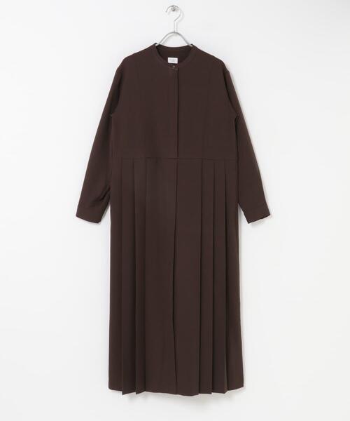 URBAN RESEARCH DOORS(アーバンリサーチドアーズ)の「『一部WEB限定カラー』『UR TECH SMOOTHLUXE』サイドプリーツ切替ワンピース(ワンピース・レディース・チャコールグレー/ピンク/ブラウン/グリーン・MEDIUM/SMALL)」の15枚目の写真