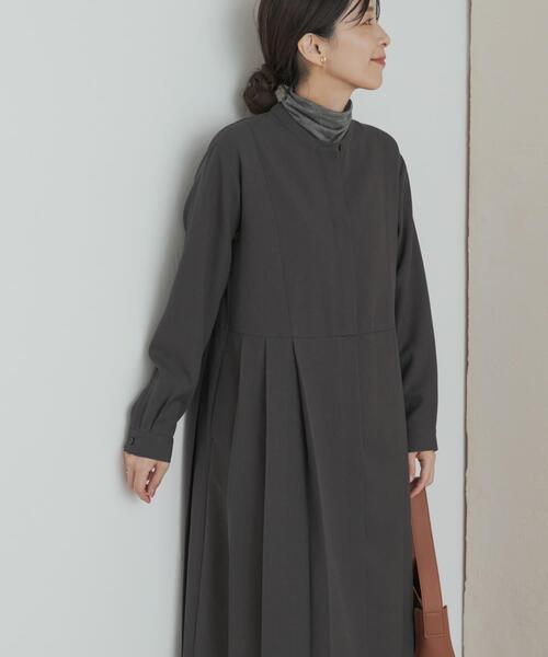 URBAN RESEARCH DOORS(アーバンリサーチドアーズ)の「『一部WEB限定カラー』『UR TECH SMOOTHLUXE』サイドプリーツ切替ワンピース(ワンピース・レディース・チャコールグレー/ピンク/ブラウン/グリーン・MEDIUM/SMALL)」の22枚目の写真