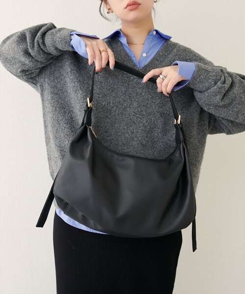 natural couture(ナチュラルクチュール)の「ショルダー2本付スムースショルダー(ショルダーバッグ・レディース・ブラウン/アイボリー/ブラック・FREE)」の17枚目の写真