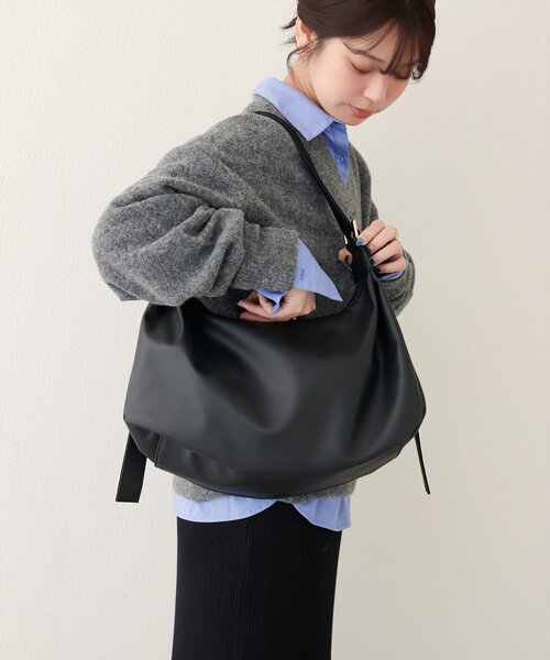 natural couture(ナチュラルクチュール)の「ショルダー2本付スムースショルダー(ショルダーバッグ・レディース・ブラウン/アイボリー/ブラック・FREE)」の19枚目の写真