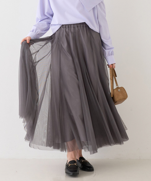 2025AW新作】【ロングセラー】チュールマチフレアスカート（スカート