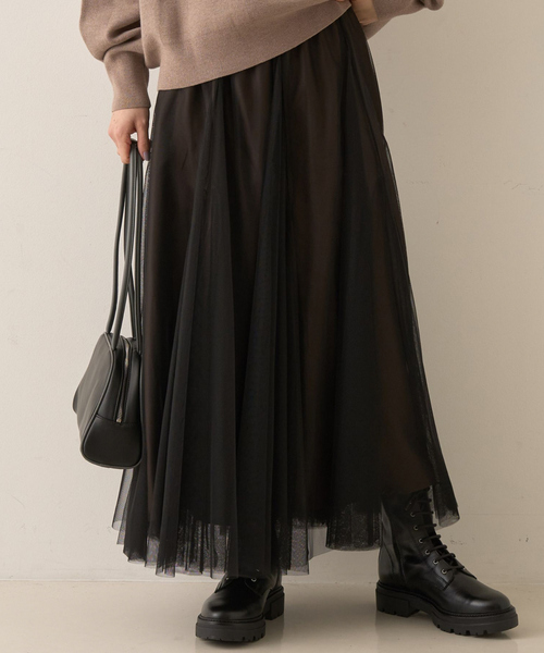 セール】【2025AW新作】【ロングセラー】チュールマチフレアスカート