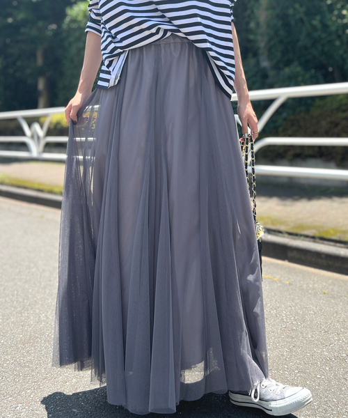 セール】【2025AW新作】【ロングセラー】チュールマチフレアスカート
