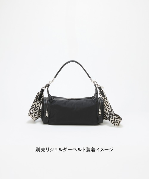 TREASURE TOPKAPI(トレジャートプカピ)の「【TREASURE TOPKAPI】ナイロン サイドポケット ワンハンドル ショルダーバッグ(ショルダーバッグ・レディース・ブラック/グレイッシュベージュ/キャメル・FREE)」の8枚目の写真
