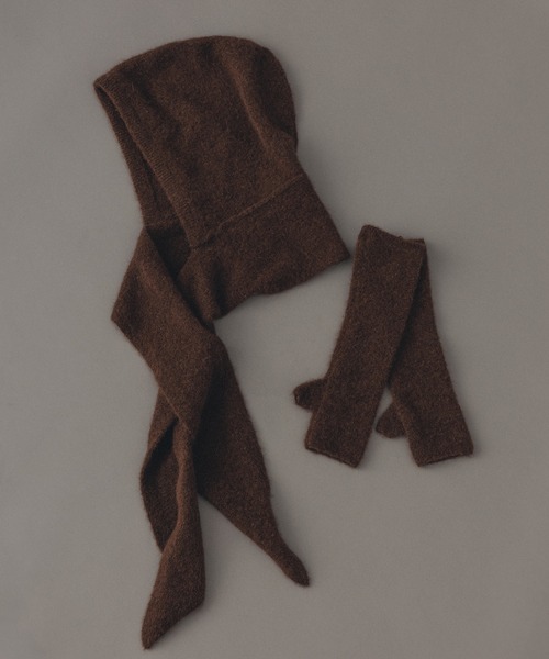 BASOLマフラーニットキャップ＆アームウォーマー（マフラー）｜ADAM ET