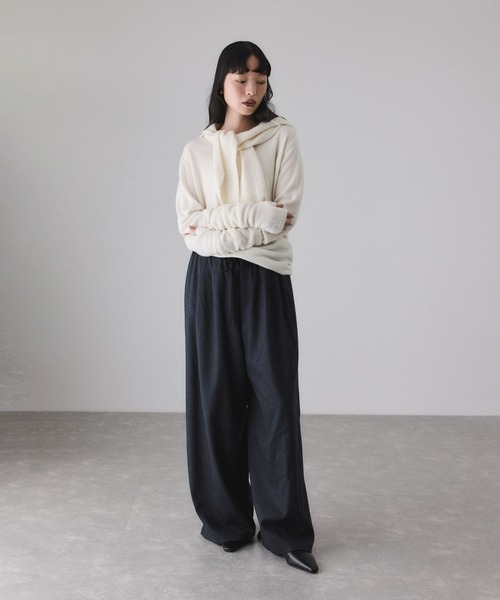 セール】BASOLマフラーニットキャップ＆アームウォーマー（マフラー