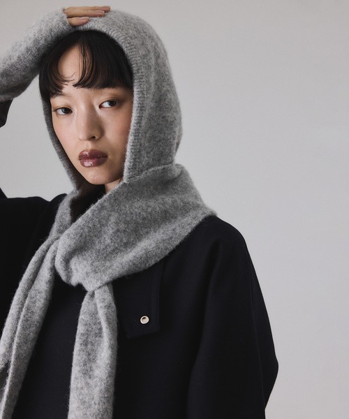 【新品】アダムエロペ BASOLマフラーニットキャップ＆アームウォーマー BASOLマフラーニットキャップ＆アームウォーマー（マフラー）｜ADAM ET