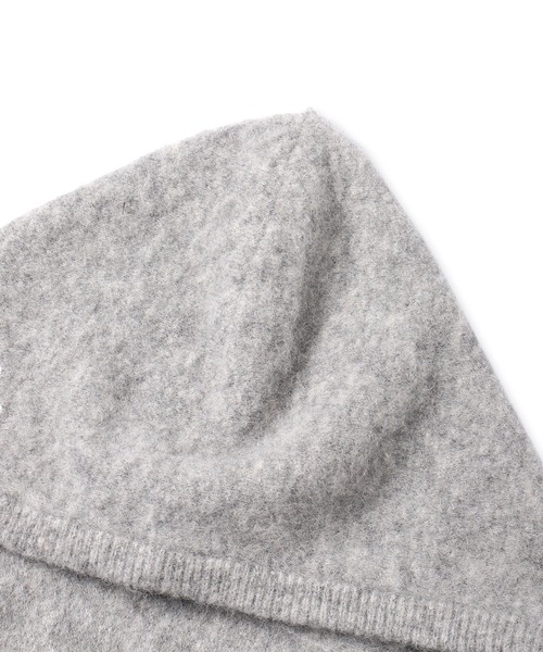 ADAM ET ROPE'（アダムエロペ）の「BASOLマフラーニットキャップ＆アームウォーマー（マフラー・レディース・ライトグレー/キナリ/ブラウン・FREE）」の11枚目の写真