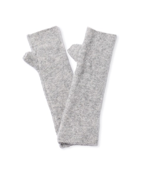 ADAM ET ROPE'（アダムエロペ）の「BASOLマフラーニットキャップ＆アームウォーマー（マフラー・レディース・ライトグレー/キナリ/ブラウン・FREE）」の12枚目の写真