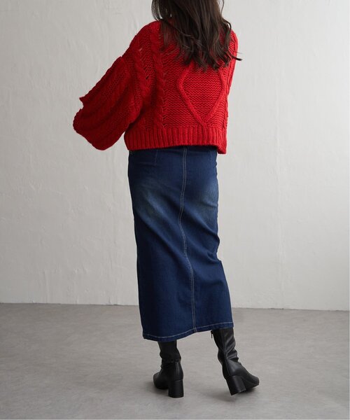 VENCEEXCHANGE(ヴァンスエクスチェンジ)の「ハイウエストナローデニムタイトスカート(デニムスカート・レディース・ダークグレー/ブルー/ブラック・S/M/L)」の20枚目の写真