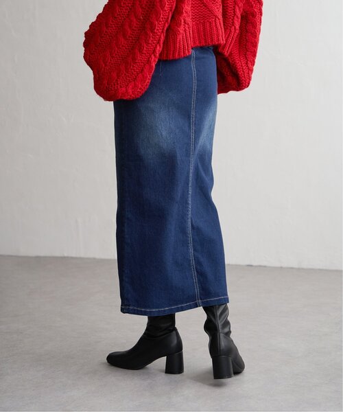 VENCEEXCHANGE(ヴァンスエクスチェンジ)の「ハイウエストナローデニムタイトスカート(デニムスカート・レディース・ダークグレー/ブルー/ブラック・S/M/L)」の6枚目の写真