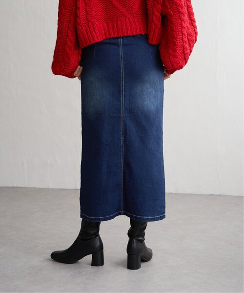 VENCEEXCHANGE(ヴァンスエクスチェンジ)の「ハイウエストナローデニムタイトスカート(デニムスカート・レディース・ダークグレー/ブルー/ブラック・S/M/L)」の13枚目の写真