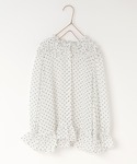 LOWRYS FARM（ローリーズファーム）の「ドットフリルブラウス　 602068（シャツ/ブラウス・150cm）」