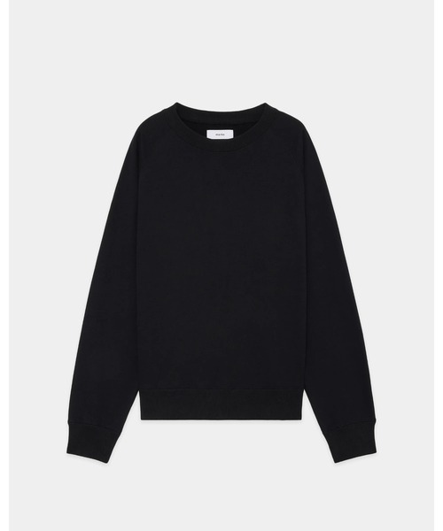 markaware(マーカウェア)の「【markaware/marka】リサイクルスビンオーガニックコットン裏毛 / ラグランクルーネック / RAGLAN CREW NECK(スウェット・メンズ・ライトグレー/ブラック・1/2)」の2枚目の写真