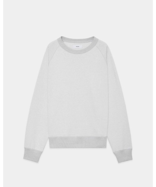 markaware(マーカウェア)の「【markaware/marka】リサイクルスビンオーガニックコットン裏毛 / ラグランクルーネック / RAGLAN CREW NECK(スウェット・メンズ・ライトグレー/ブラック・1/2)」の5枚目の写真