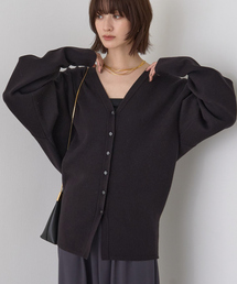 Rouge vif | 変形オーバールーズニットカーディガン(カーディガン/ボレロ)