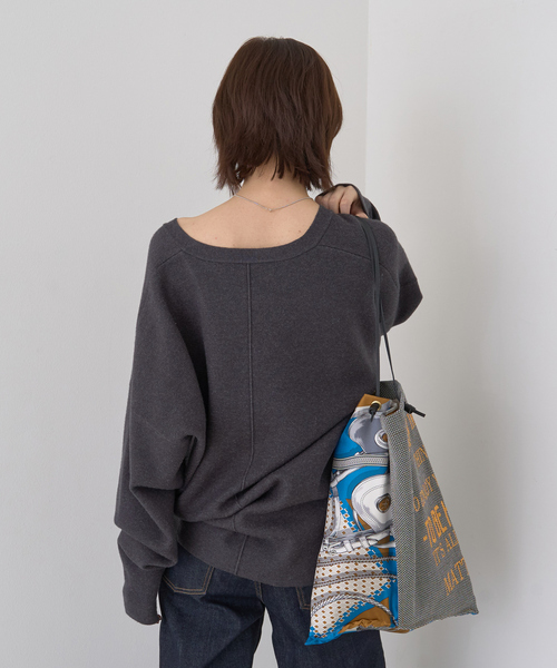 Rouge vif（ルージュヴィフ）の「変形オーバールーズニットカーディガン（カーディガン/ボレロ・レディース・ブラック/チャコールグレー/ベージュ・フリー）」の11枚目の写真