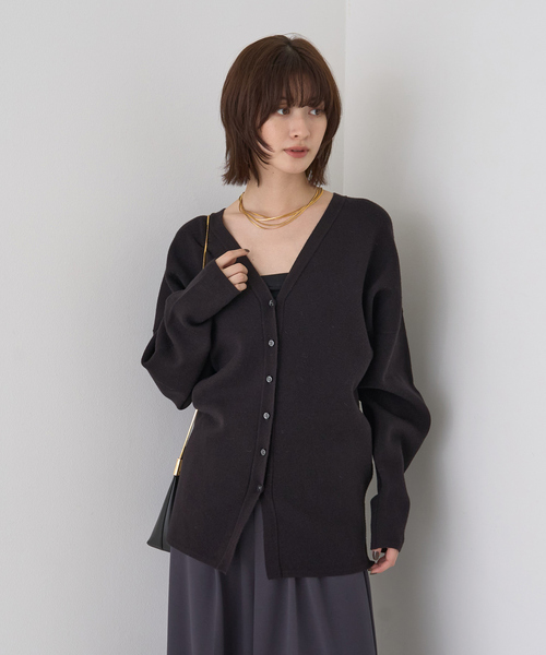 Rouge vif（ルージュヴィフ）の「変形オーバールーズニットカーディガン（カーディガン/ボレロ・レディース・ブラック/チャコールグレー/ベージュ・フリー）」の12枚目の写真