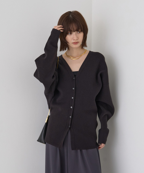 Rouge vif（ルージュヴィフ）の「変形オーバールーズニットカーディガン（カーディガン/ボレロ・レディース・ブラック/チャコールグレー/ベージュ・フリー）」の13枚目の写真