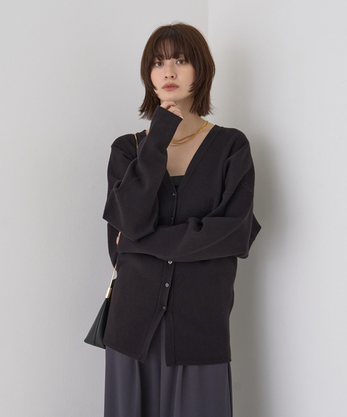 Rouge vif（ルージュヴィフ）の「変形オーバールーズニットカーディガン（カーディガン/ボレロ・レディース・ブラック/チャコールグレー/ベージュ・フリー）」の14枚目の写真