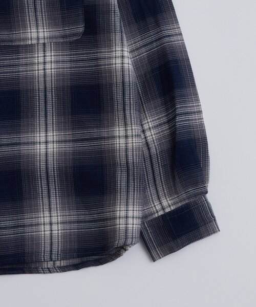 WHO'S WHO gallery（フーズフーギャラリー）の「KOOKYNワッフルチェックシャツ（シャツ/ブラウス・メンズ・ブラック/ネイビー/カーキ・MEDIUM/LARGE）」の9枚目の写真