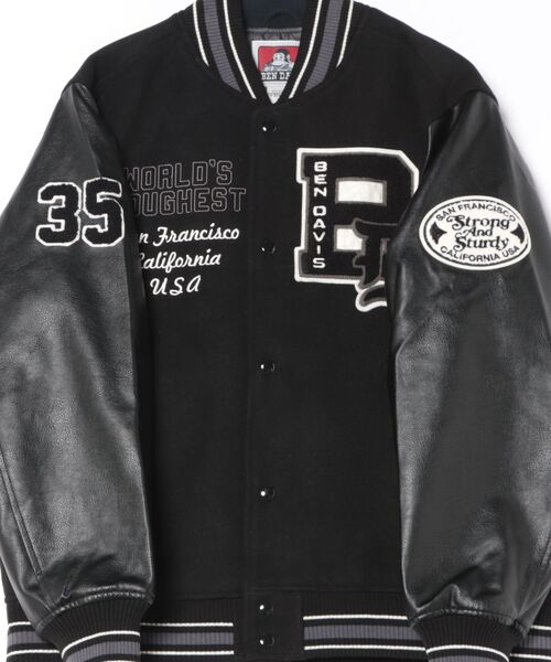 BEN DAVIS(ベンデイビス)の「【BEN DAVIS/ベンデイビス】フェイクメルトンスタジャン アワードジャケット 中綿 防寒(スタジャン・メンズ・その他1/その他・MEDIUM/LARGE/X-LARGE)」の6枚目の写真