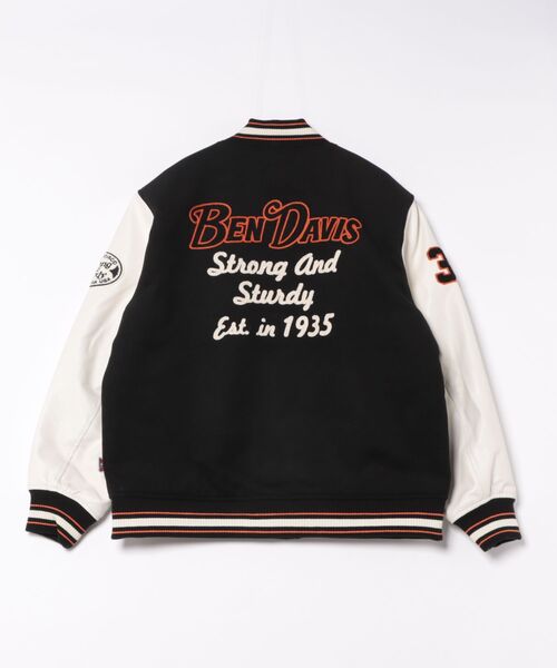 BEN DAVIS(ベンデイビス)の「【BEN DAVIS/ベンデイビス】フェイクメルトンスタジャン アワードジャケット 中綿 防寒(スタジャン・メンズ・その他1/その他・MEDIUM/LARGE/X-LARGE)」の3枚目の写真