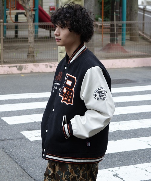 BEN DAVIS(ベンデイビス)の「【BEN DAVIS/ベンデイビス】フェイクメルトンスタジャン アワードジャケット 中綿 防寒(スタジャン・メンズ・その他1/その他・MEDIUM/LARGE/X-LARGE)」の9枚目の写真