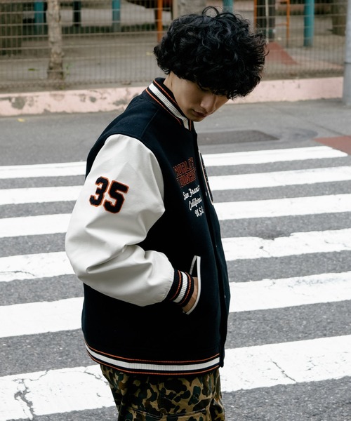 BEN DAVIS(ベンデイビス)の「【BEN DAVIS/ベンデイビス】フェイクメルトンスタジャン アワードジャケット 中綿 防寒(スタジャン・メンズ・その他1/その他・MEDIUM/LARGE/X-LARGE)」の12枚目の写真