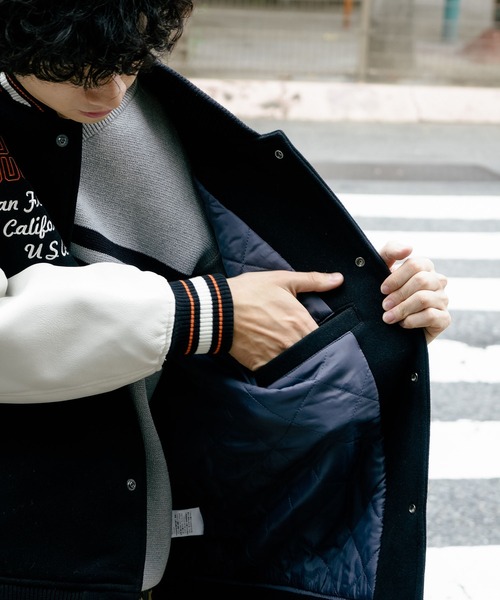 BEN DAVIS(ベンデイビス)の「【BEN DAVIS/ベンデイビス】フェイクメルトンスタジャン アワードジャケット 中綿 防寒(スタジャン・メンズ・その他1/その他・MEDIUM/LARGE/X-LARGE)」の15枚目の写真