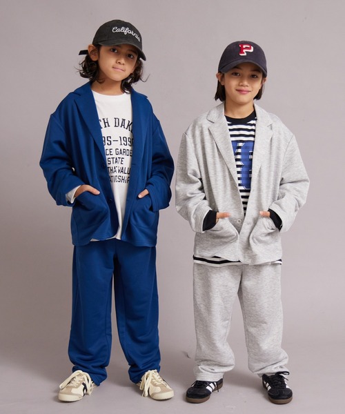 PAIRMANON STREET（ペアマノンストリート）の「【マルチファンクション】速乾 裏毛 ジャケット セットアップ【PAIRMANON STREET】（セットアップ・キッズ・ネイビー/グレー・100/110/120/130/140/150/160）」の9枚目の写真