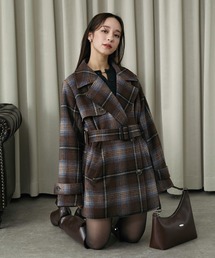 ステンカラーコート（チェック柄）の人気ランキング（レディース