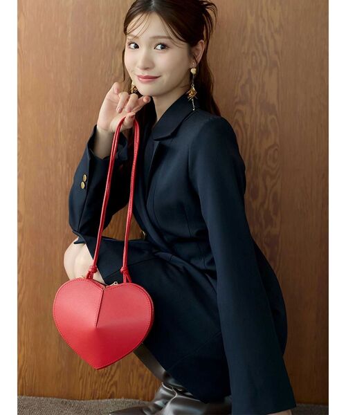 MERCURYDUO(マーキュリーデュオ)の「【MILLELA FIRENZE】ハート型バッグ(ショルダーバッグ・レディース・ベージュ/グリーン/レッド・FREE)」の3枚目の写真