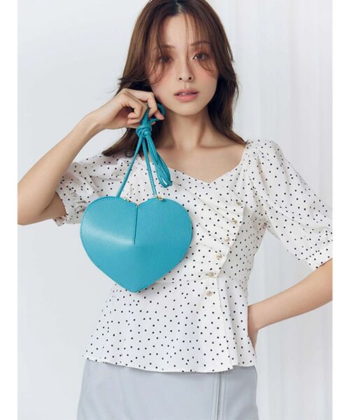 MERCURYDUO(マーキュリーデュオ)の「【MILLELA FIRENZE】ハート型バッグ(ショルダーバッグ・レディース・ベージュ/グリーン/レッド・FREE)」の2枚目の写真