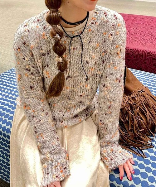 Flugge(フラッジー)の「つぶつぶribbonニット(ニット/セーター・レディース・ベージュ・FREE)」の20枚目の写真