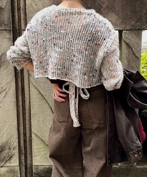 Flugge(フラッジー)の「つぶつぶribbonニット(ニット/セーター・レディース・ベージュ・FREE)」の17枚目の写真