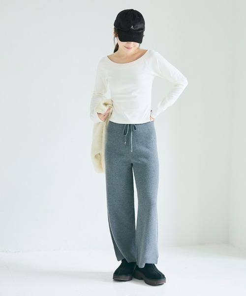 coca（coca）（コカ）の「ベロアロゴキャップ（キャップ・レディース・アイボリー/ブラック・ONE SIZE）」の9枚目の写真