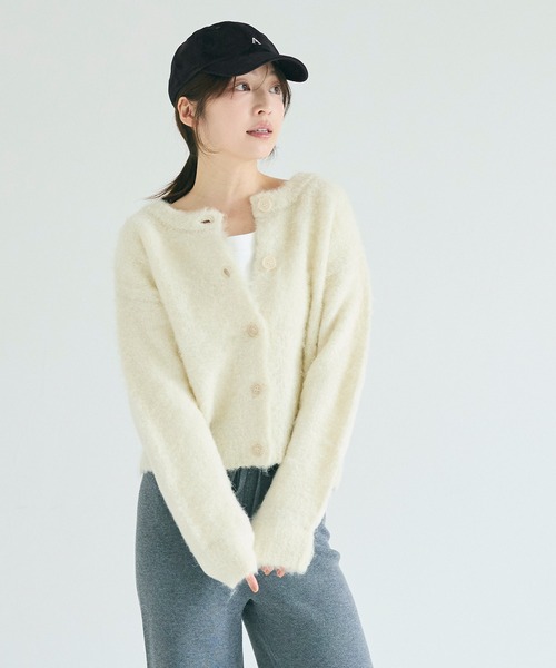 coca（coca）（コカ）の「ベロアロゴキャップ（キャップ・レディース・アイボリー/ブラック・ONE SIZE）」の10枚目の写真
