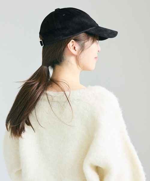 coca（coca）（コカ）の「ベロアロゴキャップ（キャップ・レディース・アイボリー/ブラック・ONE SIZE）」の12枚目の写真