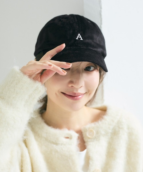 coca（coca）（コカ）の「ベロアロゴキャップ（キャップ・レディース・アイボリー/ブラック・ONE SIZE）」の14枚目の写真