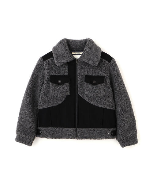 AVIREX(アヴィレックス)の「《直営店限定》BOA COMBI JACKET/ボアコンビジャケット(ブルゾン・レディース・ベージュ/チャコールグレー・M/S)」の22枚目の写真