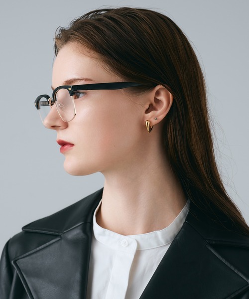 NUEF （ヌエフ）の「レキシントン型｜クリアレンズ｜トレンド｜紫外線対策｜UVカット｜眼鏡｜NUEF｜クラシック（メガネ・レディース・ブラック・FREE）」の7枚目の写真