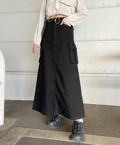 non-hedge(ノンヘッジ)の「カーゴロングスカート(スカート・レディース・ベージュ/ブラック/カーキ・S/M)」の11枚目の写真