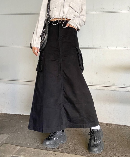 non-hedge(ノンヘッジ)の「カーゴロングスカート(スカート・レディース・ベージュ/ブラック/カーキ・S/M)」の12枚目の写真