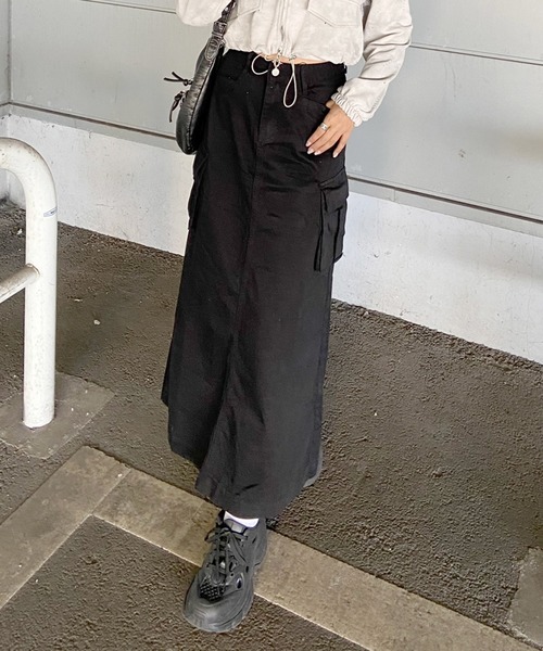 non-hedge(ノンヘッジ)の「カーゴロングスカート(スカート・レディース・ベージュ/ブラック/カーキ・S/M)」の13枚目の写真