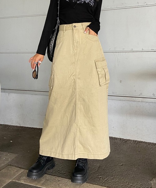 non-hedge(ノンヘッジ)の「カーゴロングスカート(スカート・レディース・ベージュ/ブラック/カーキ・S/M)」の16枚目の写真